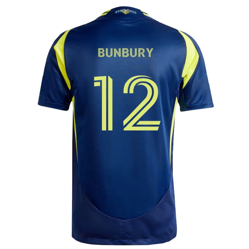 Danxen Dame Teal Bunbury #12 Gul Marineblå Bortetrøye Drakt Trøye 2026/27 Skjorter T-Skjorte