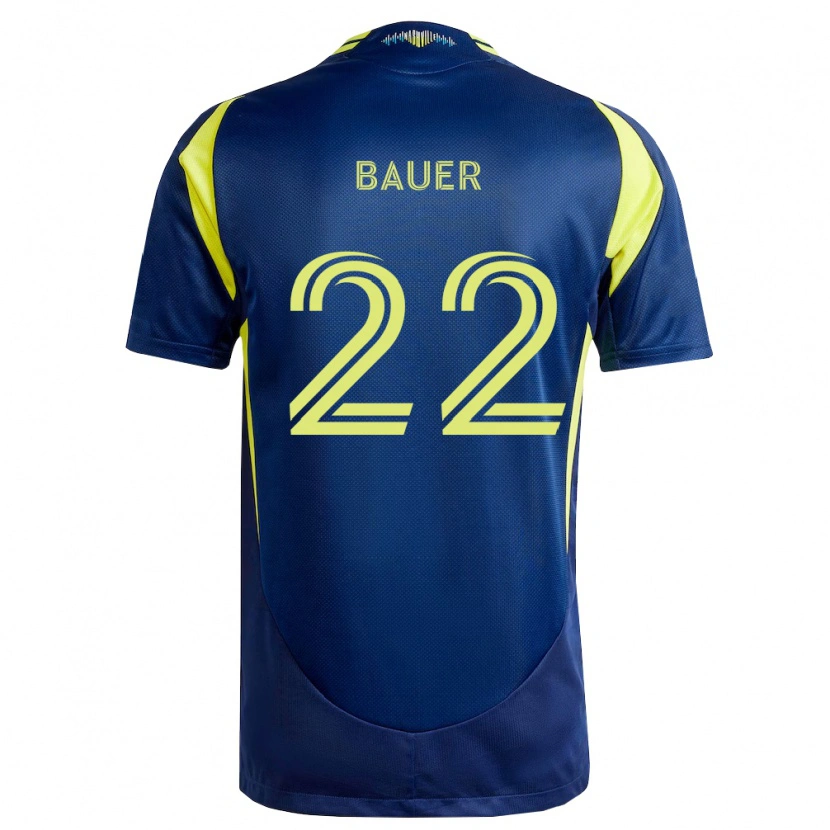 Danxen Dame Josh Bauer #22 Gul Marineblå Bortetrøye Drakt Trøye 2026/27 Skjorter T-Skjorte