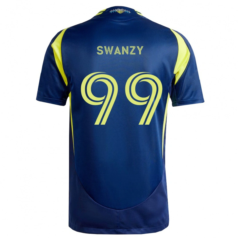 Danxen Dame Joshua Swanzy #99 Gul Marineblå Bortetrøye Drakt Trøye 2026/27 Skjorter T-Skjorte