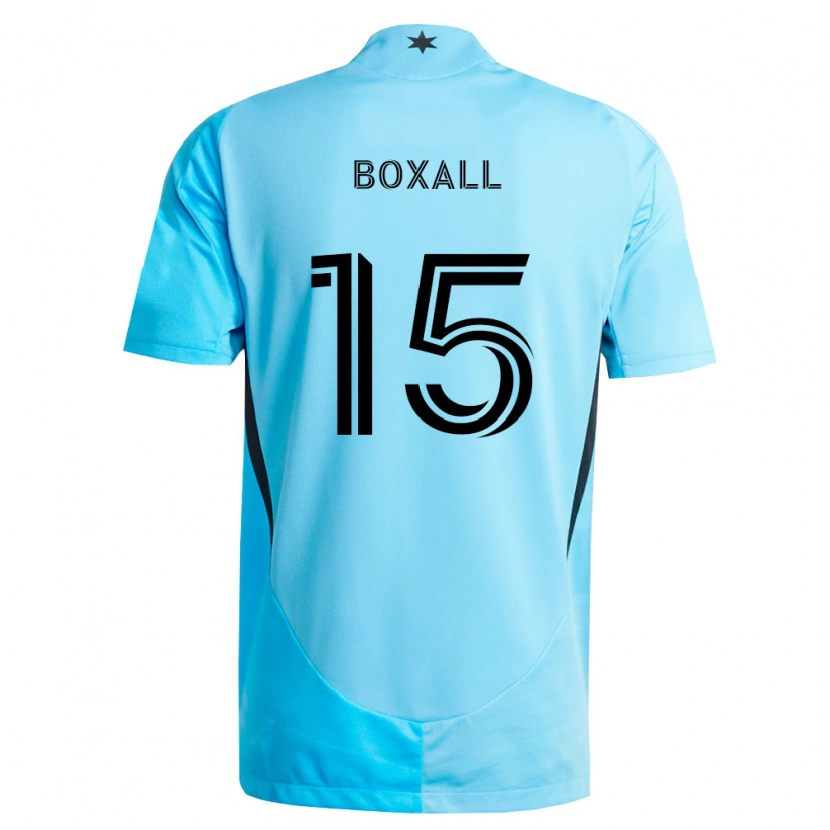 Danxen Dame Michael Boxall #15 Lyseblå Svart Bortetrøye Drakt Trøye 2026/27 Skjorter T-Skjorte