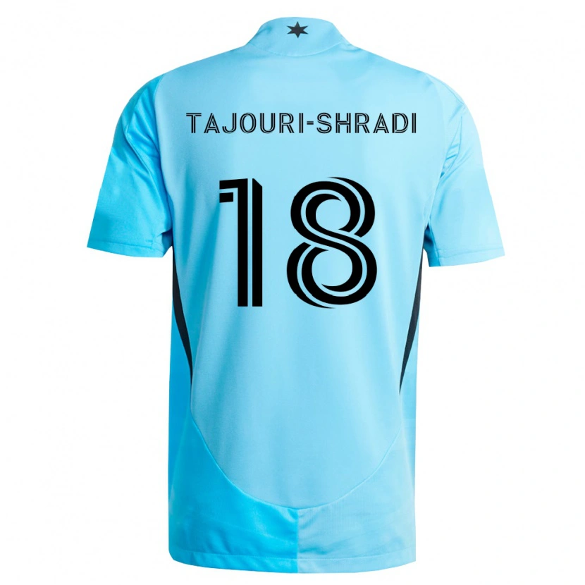 Danxen Dame Ismael Tajouri-Shradi #18 Lyseblå Svart Bortetrøye Drakt Trøye 2026/27 Skjorter T-Skjorte