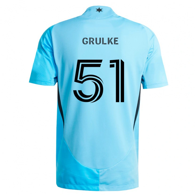 Danxen Dame Calin Grulke #51 Lyseblå Svart Bortetrøye Drakt Trøye 2026/27 Skjorter T-Skjorte