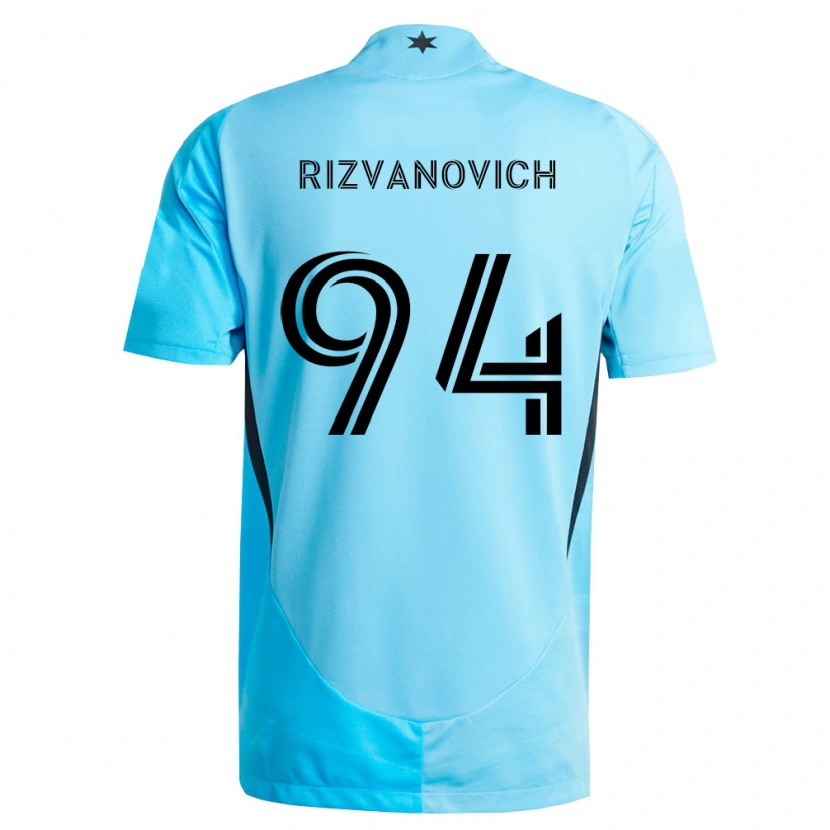 Danxen Dame Kayne Rizvanovich #94 Lyseblå Svart Bortetrøye Drakt Trøye 2026/27 Skjorter T-Skjorte