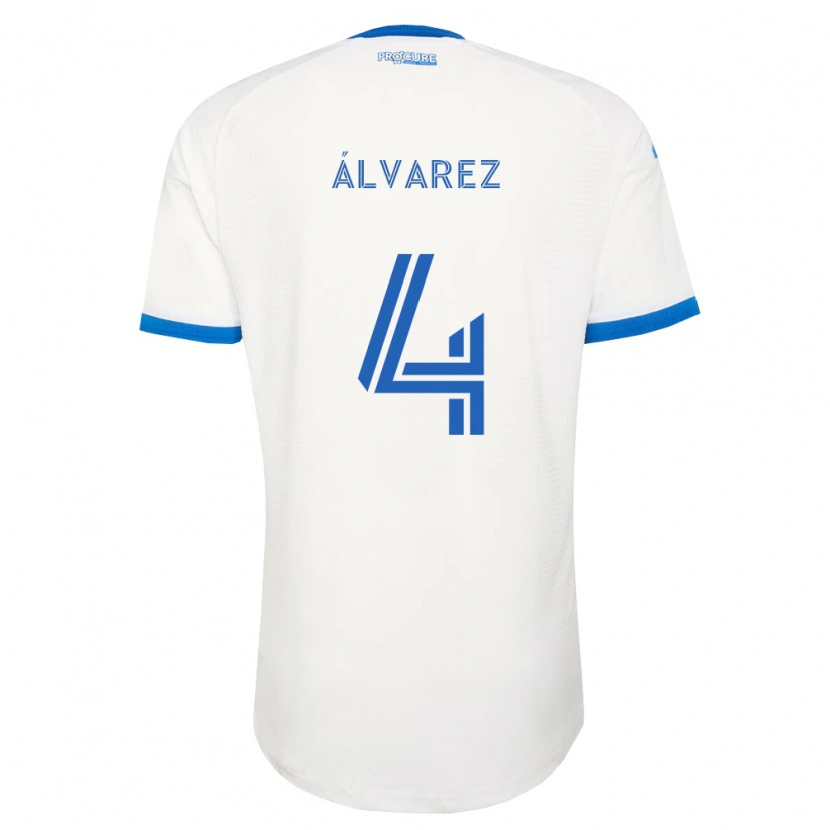 Danxen Dame Fernando Álvarez #4 Himmel Blå Hvit Bortetrøye Drakt Trøye 2026/27 Skjorter T-Skjorte