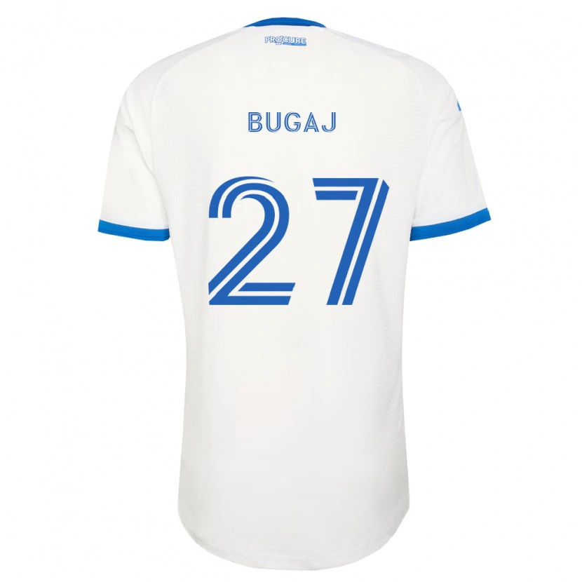 Danxen Dame Dawid Bugaj #27 Himmel Blå Hvit Bortetrøye Drakt Trøye 2026/27 Skjorter T-Skjorte