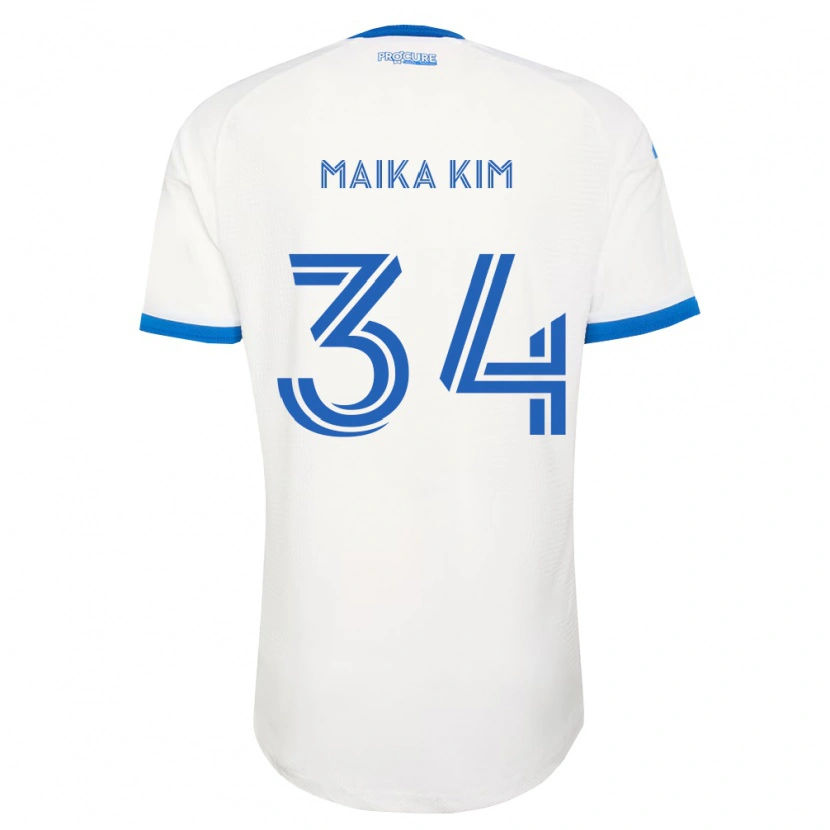 Danxen Dame Guerrier Maika Kim #34 Himmel Blå Hvit Bortetrøye Drakt Trøye 2026/27 Skjorter T-Skjorte