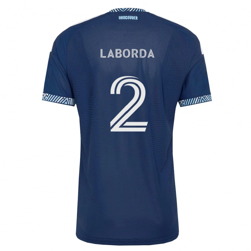 Danxen Dame Mathías Laborda #2 Dyp Blå Hvit Bortetrøye Drakt Trøye 2026/27 Skjorter T-Skjorte