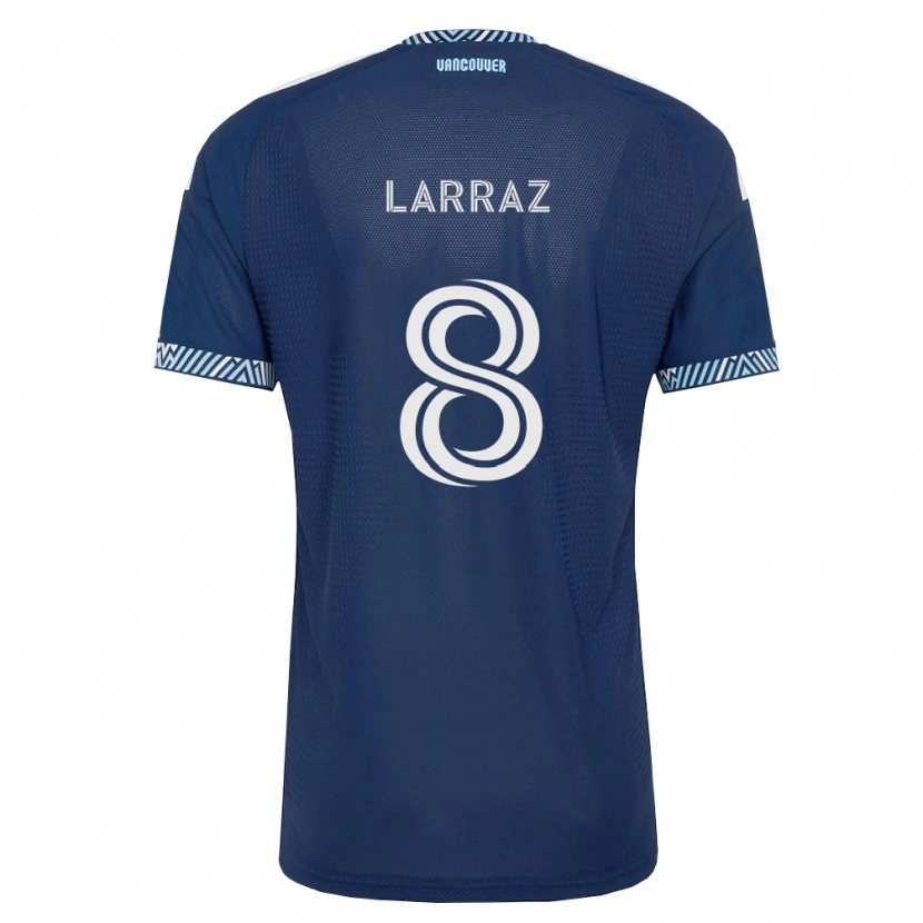 Danxen Dame Oliver Larraz #8 Dyp Blå Hvit Bortetrøye Drakt Trøye 2026/27 Skjorter T-Skjorte