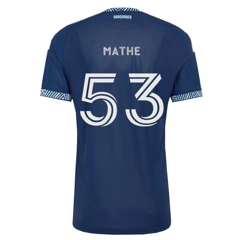Danxen Dame Immanuel Mathe #53 Dyp Blå Hvit Bortetrøye Drakt Trøye 2026/27 Skjorter T-Skjorte