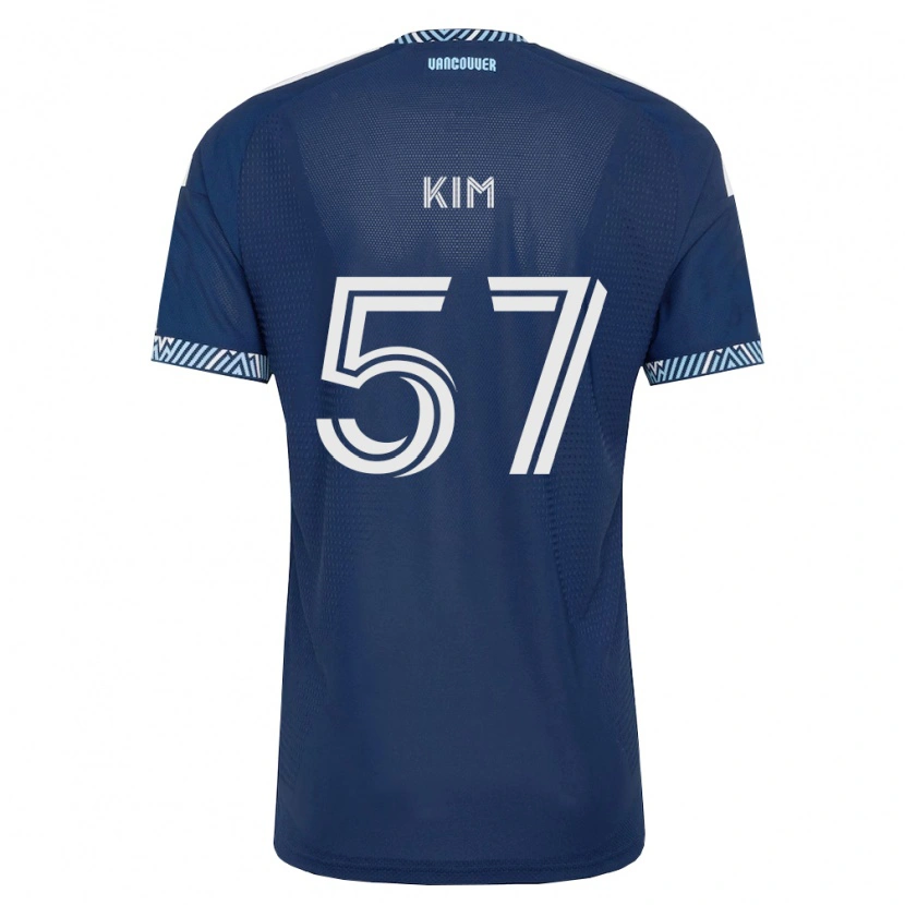 Danxen Dame Jayden Kim #57 Dyp Blå Hvit Bortetrøye Drakt Trøye 2026/27 Skjorter T-Skjorte