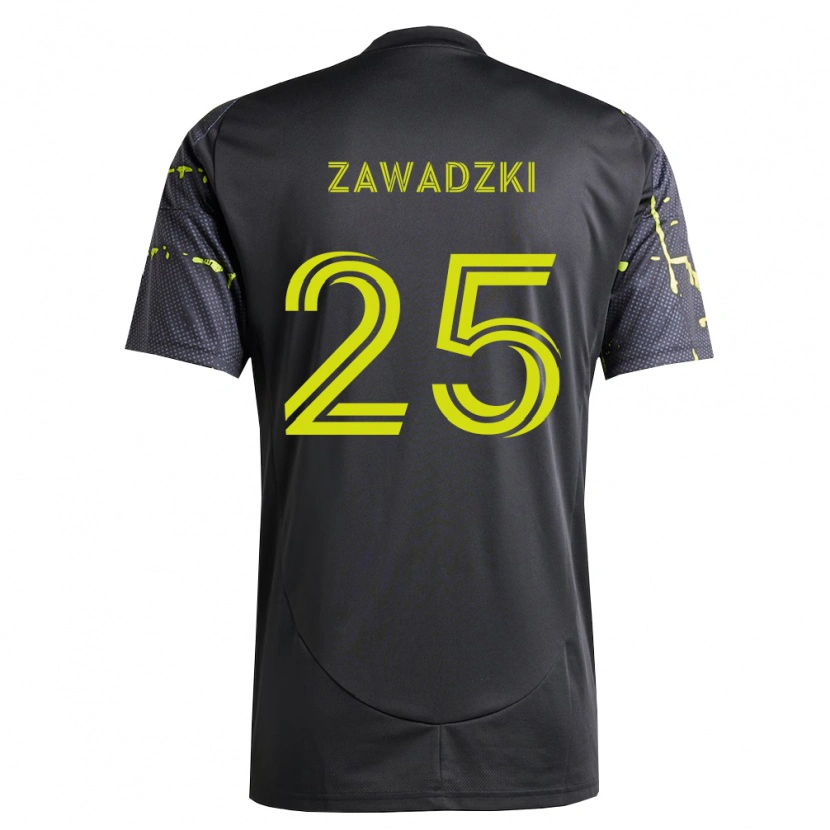Danxen Dame Sean Zawadzki #25 Fluorescerende Gul Svart Bortetrøye Drakt Trøye 2026/27 Skjorter T-Skjorte