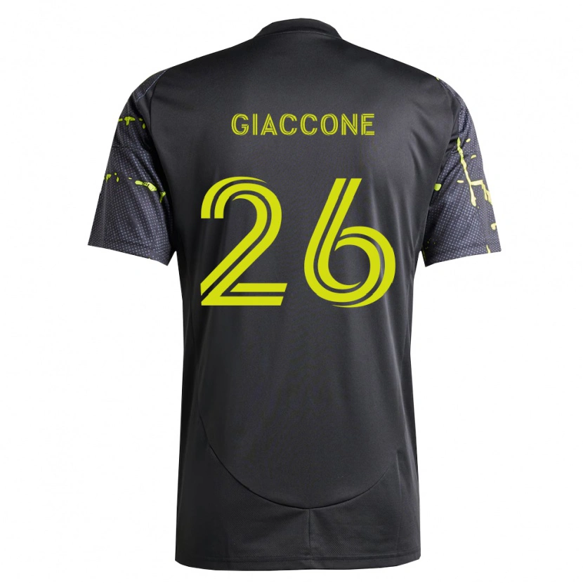 Danxen Dame Lautaro Giaccone #26 Fluorescerende Gul Svart Bortetrøye Drakt Trøye 2026/27 Skjorter T-Skjorte