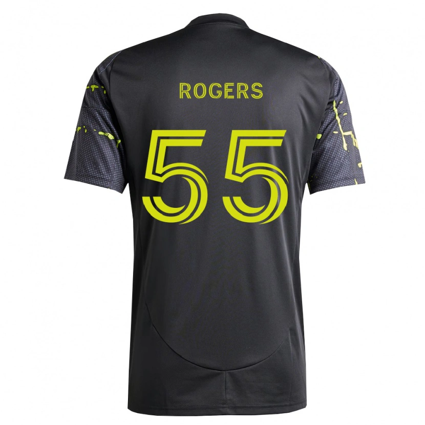 Danxen Dame Chris Rogers #55 Fluorescerende Gul Svart Bortetrøye Drakt Trøye 2026/27 Skjorter T-Skjorte