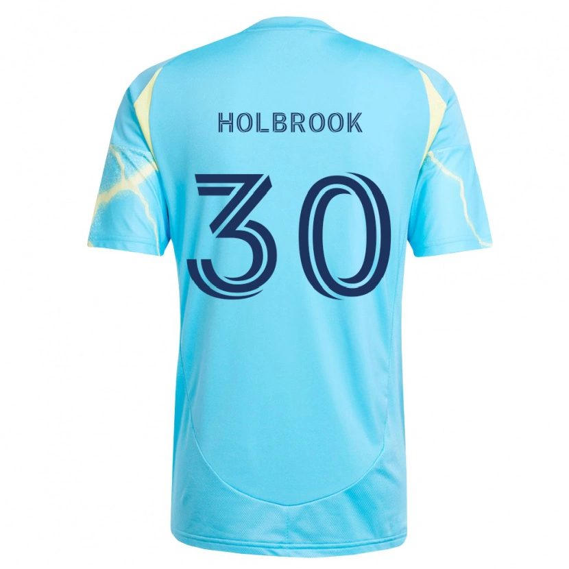 Danxen Dame Pierce Holbrook #30 Lyseblå Svart Lysegul Bortetrøye Drakt Trøye 2026/27 Skjorter T-Skjorte