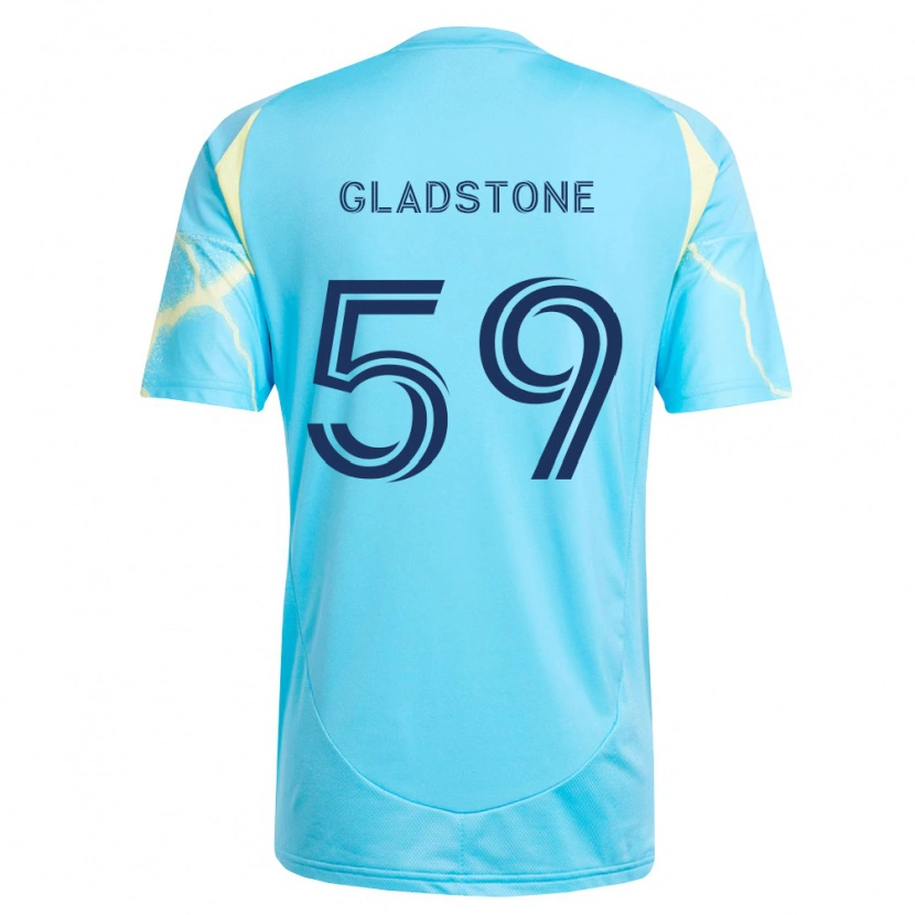Danxen Dame Tyler Gladstone #59 Lyseblå Svart Lysegul Bortetrøye Drakt Trøye 2026/27 Skjorter T-Skjorte