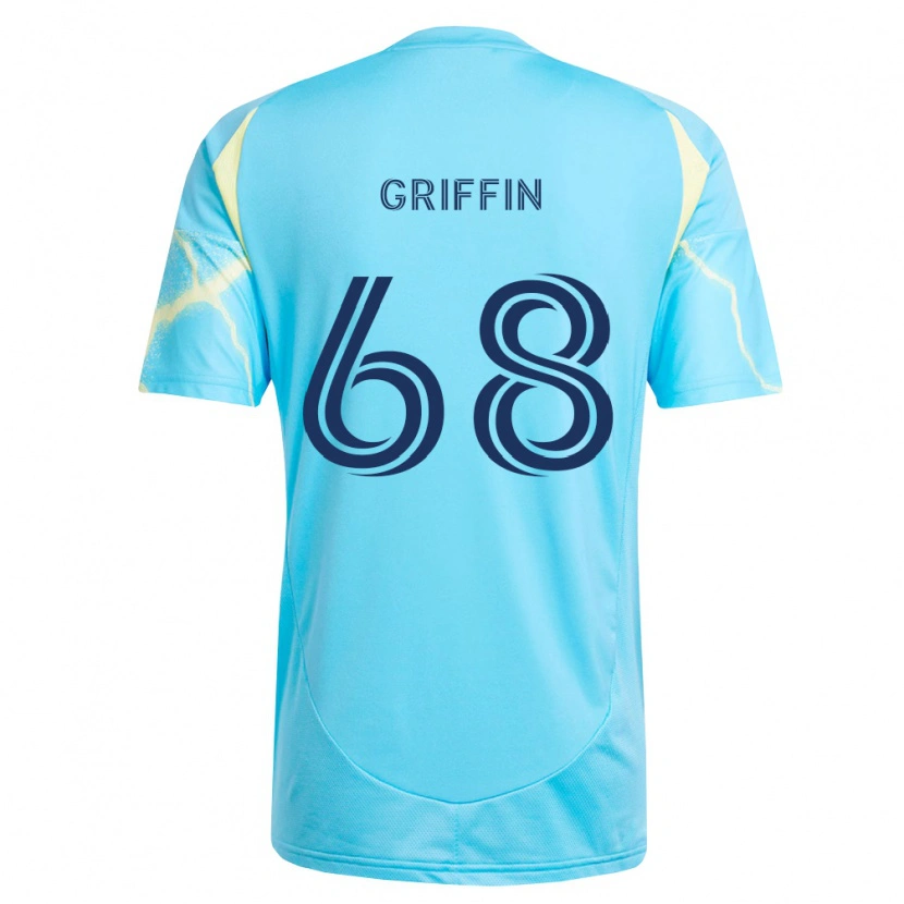 Danxen Dame Jordan Griffin #68 Lyseblå Svart Lysegul Bortetrøye Drakt Trøye 2026/27 Skjorter T-Skjorte