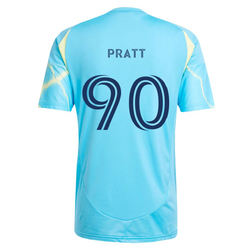 Danxen Dame Oliver Pratt #90 Lyseblå Svart Lysegul Bortetrøye Drakt Trøye 2026/27 Skjorter T-Skjorte