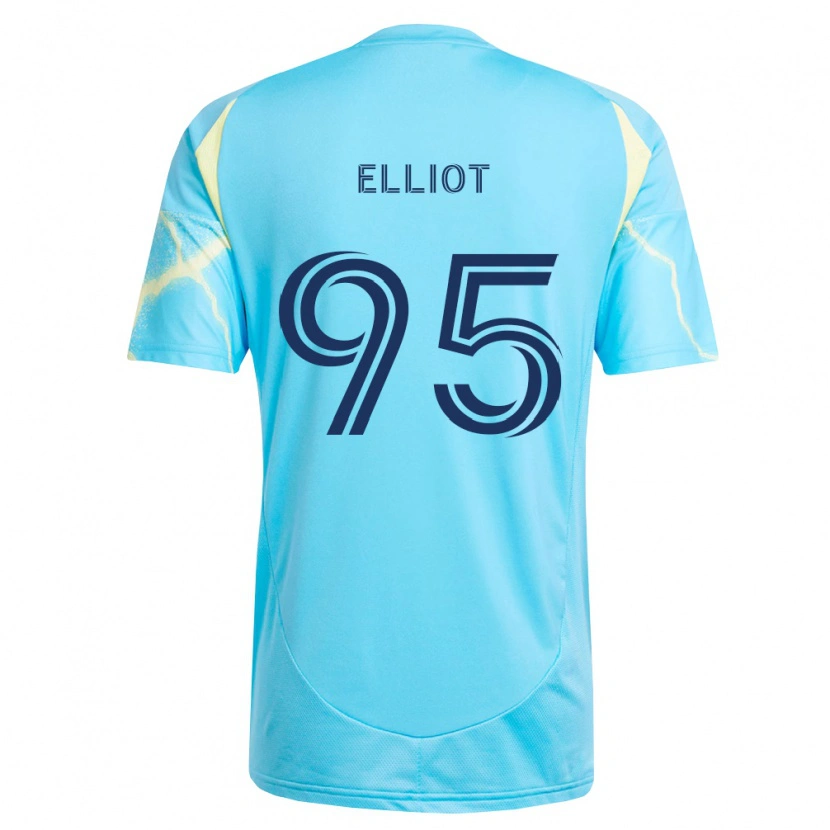 Danxen Dame Daniel Elliot #95 Lyseblå Svart Lysegul Bortetrøye Drakt Trøye 2026/27 Skjorter T-Skjorte