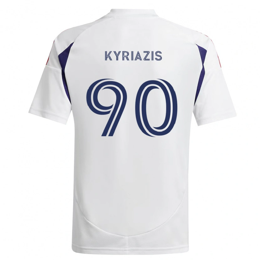 Danxen Dame Konstantinos Kyriazis #90 Kongelig Blå Rød Brun Bortetrøye Drakt Trøye 2026/27 Skjorter T-Skjorte