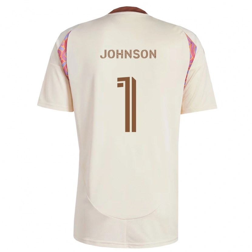 Danxen Dame Sean Johnson #1 Off-White Rosa Bortetrøye Drakt Trøye 2026/27 Skjorter T-Skjorte