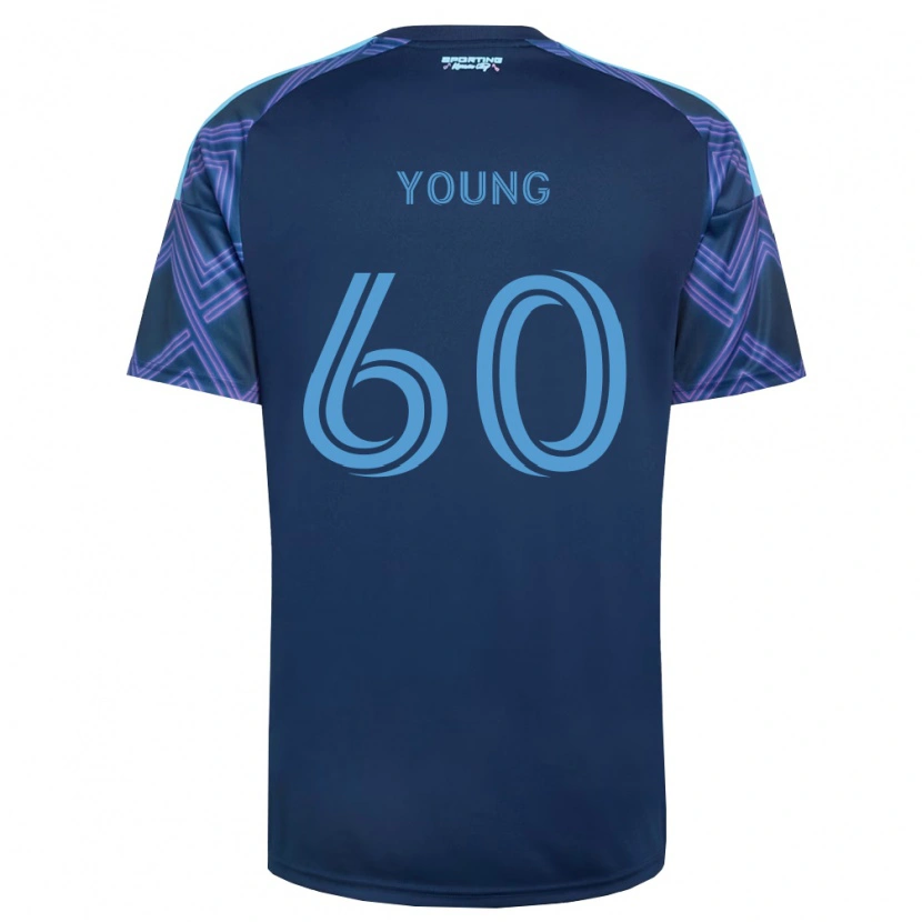 Danxen Dame Nate Young #60 Kongelig Blå Lilla Bortetrøye Drakt Trøye 2026/27 Skjorter T-Skjorte