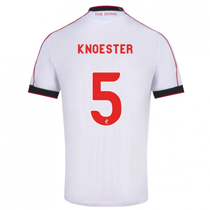 Danxen Dame Mats Knoester #5 Svart Rød Hvit Bortetrøye Drakt Trøye 2026/27 Skjorter T-Skjorte
