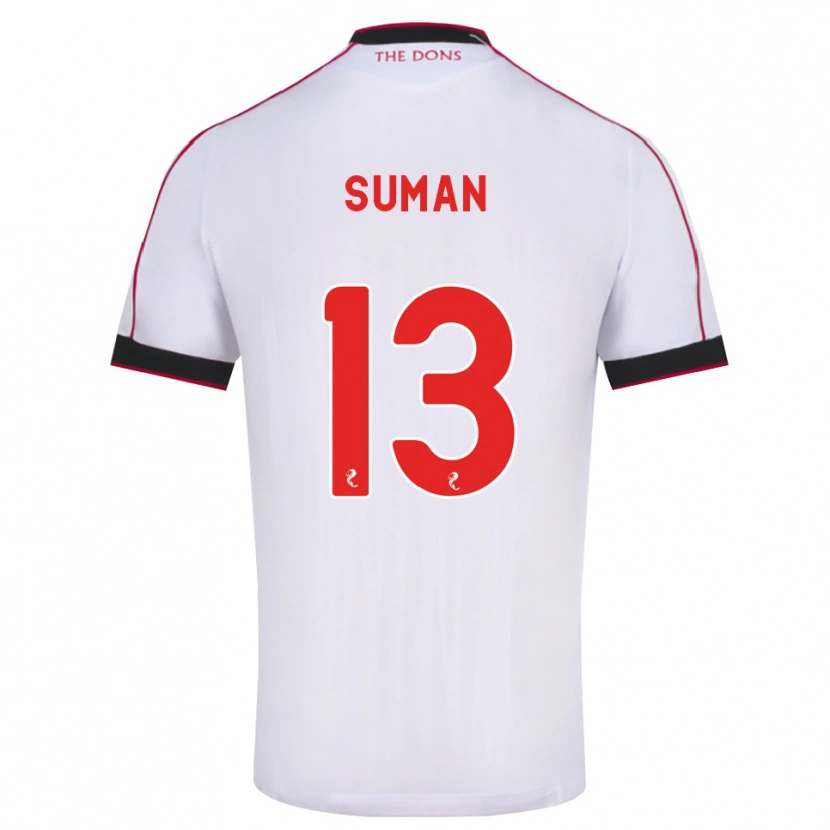Danxen Dame Nick Suman #13 Svart Rød Hvit Bortetrøye Drakt Trøye 2026/27 Skjorter T-Skjorte