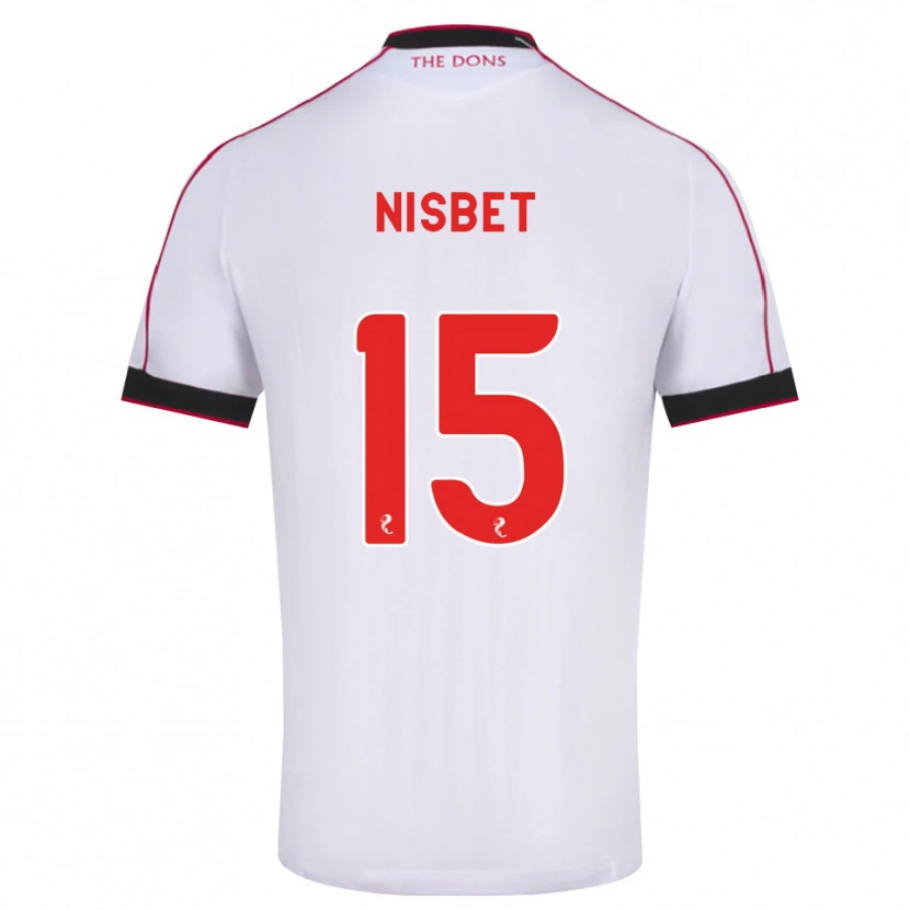 Danxen Dame Kevin Nisbet #15 Svart Rød Hvit Bortetrøye Drakt Trøye 2026/27 Skjorter T-Skjorte