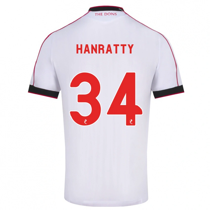 Danxen Dame Kevin Hanratty #34 Svart Rød Hvit Bortetrøye Drakt Trøye 2026/27 Skjorter T-Skjorte