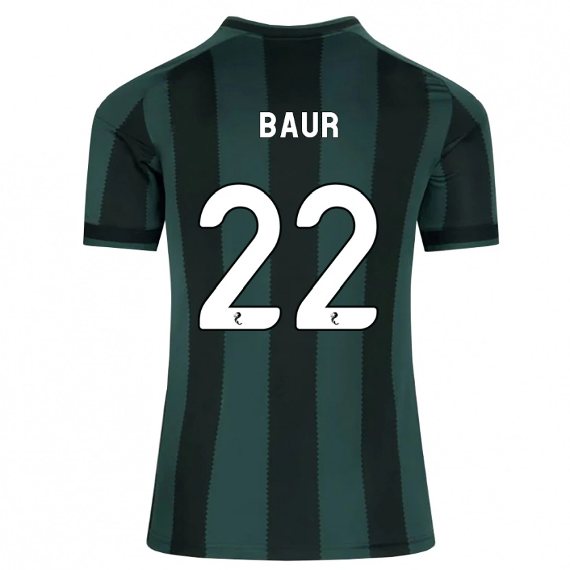 Danxen Dame Mika Baur #22 Mørk Skifergrå Svart Bortetrøye Drakt Trøye 2026/27 Skjorter T-Skjorte