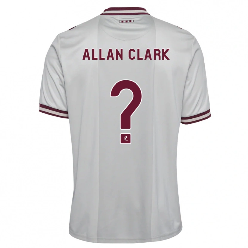 Danxen Dame Allan Clark #0 Hvit Burgunder Bortetrøye Drakt Trøye 2026/27 Skjorter T-Skjorte