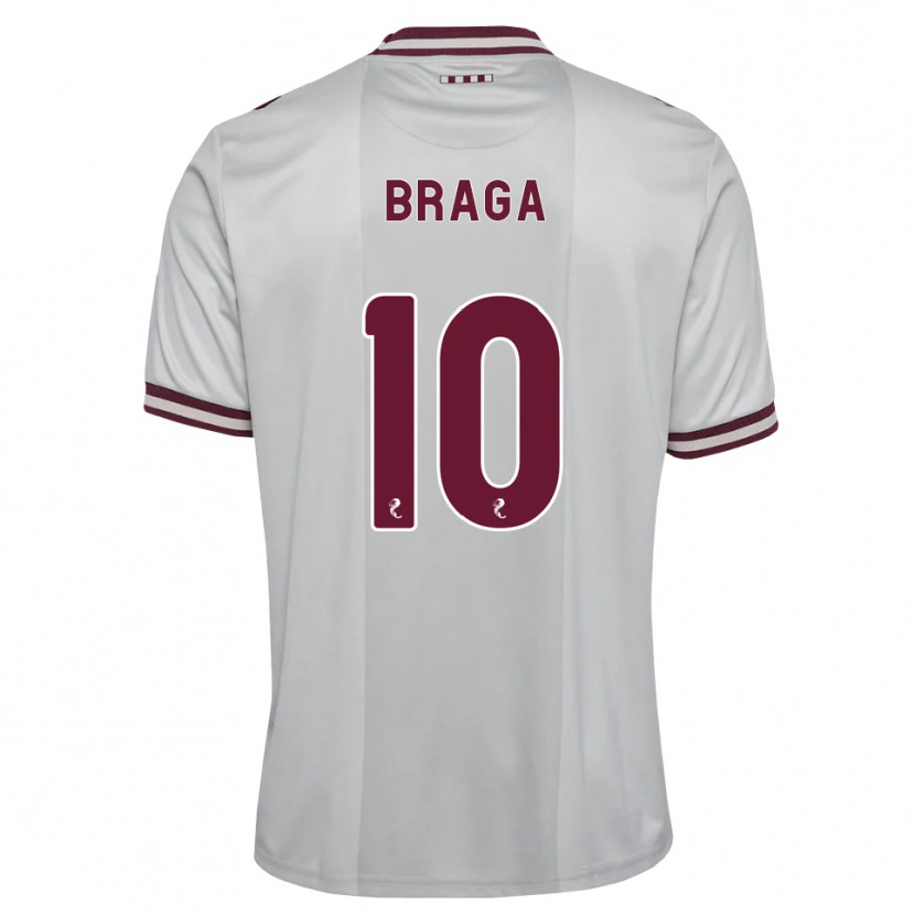 Danxen Dame Cláudio Braga #10 Hvit Burgunder Bortetrøye Drakt Trøye 2026/27 Skjorter T-Skjorte