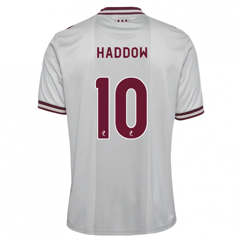Danxen Dame Aiden Haddow #10 Hvit Burgunder Bortetrøye Drakt Trøye 2026/27 Skjorter T-Skjorte