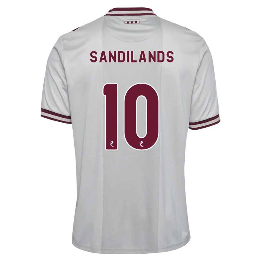 Danxen Dame Callum Sandilands #10 Hvit Burgunder Bortetrøye Drakt Trøye 2026/27 Skjorter T-Skjorte