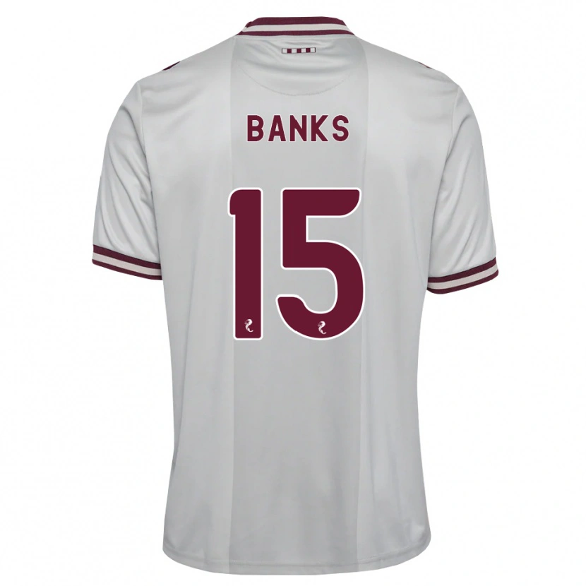 Danxen Dame Euan Banks #15 Hvit Burgunder Bortetrøye Drakt Trøye 2026/27 Skjorter T-Skjorte