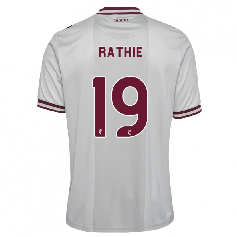 Danxen Dame Luke Rathie #19 Hvit Burgunder Bortetrøye Drakt Trøye 2026/27 Skjorter T-Skjorte