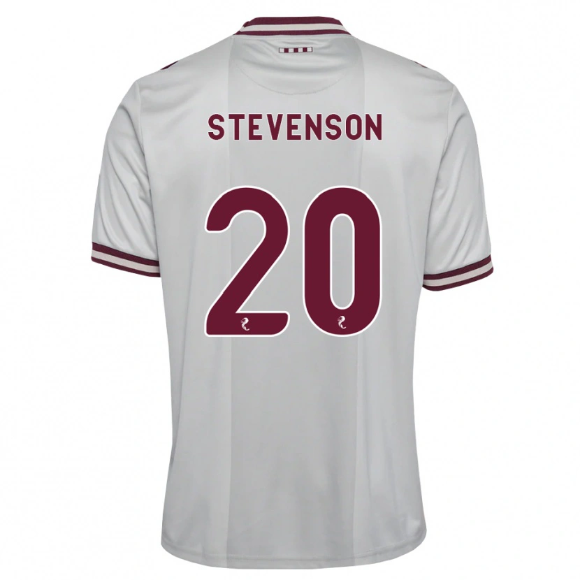 Danxen Dame Gus Stevenson #20 Hvit Burgunder Bortetrøye Drakt Trøye 2026/27 Skjorter T-Skjorte