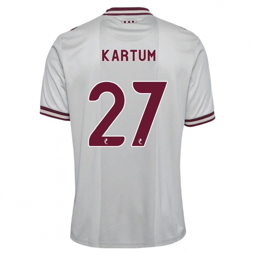 Danxen Dame Sander Kartum #27 Hvit Burgunder Bortetrøye Drakt Trøye 2026/27 Skjorter T-Skjorte