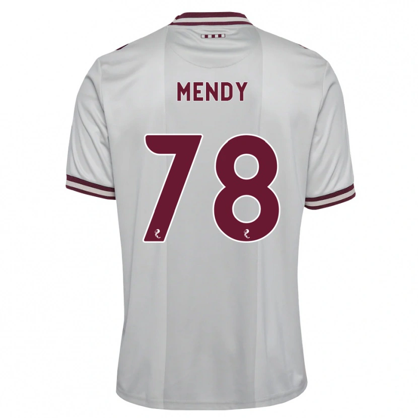Danxen Dame Laurent Mendy #78 Hvit Burgunder Bortetrøye Drakt Trøye 2026/27 Skjorter T-Skjorte