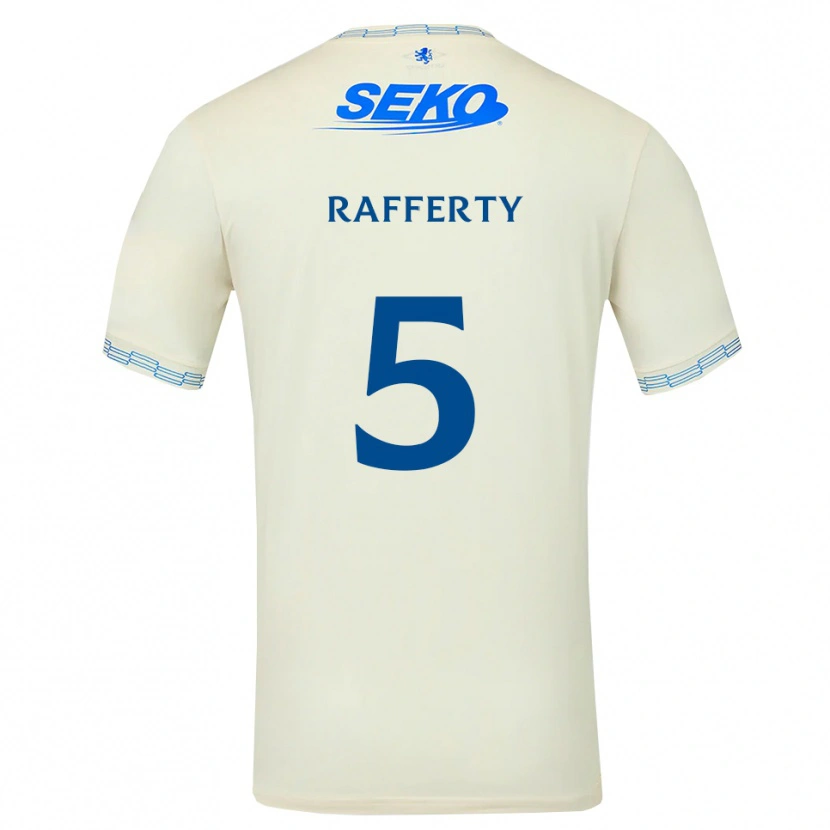 Danxen Dame Laura Rafferty #5 Dyp Himmelblå Hvit Bortetrøye Drakt Trøye 2026/27 Skjorter T-Skjorte