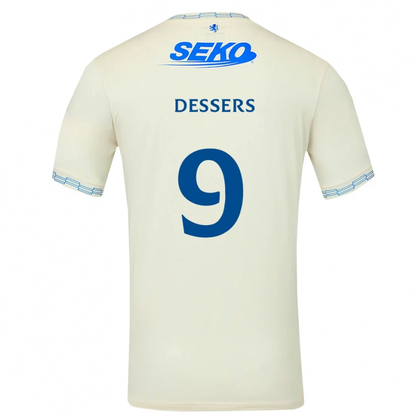 Danxen Dame Cyriel Dessers #9 Dyp Himmelblå Hvit Bortetrøye Drakt Trøye 2026/27 Skjorter T-Skjorte