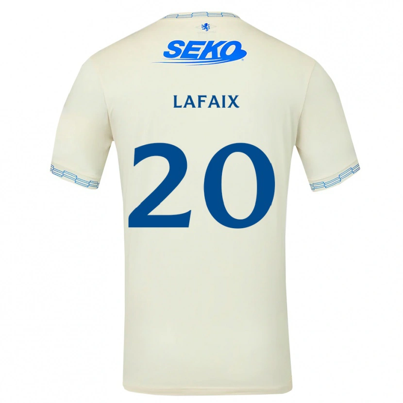 Danxen Dame Camille Lafaix #20 Dyp Himmelblå Hvit Bortetrøye Drakt Trøye 2026/27 Skjorter T-Skjorte