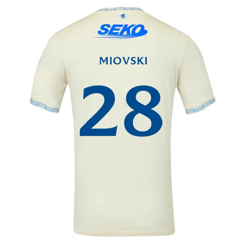 Danxen Dame Bojan Miovski #28 Dyp Himmelblå Hvit Bortetrøye Drakt Trøye 2026/27 Skjorter T-Skjorte