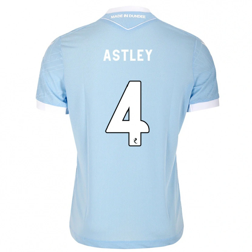 Danxen Dame Ryan Astley #4 Lys Himmelblå Hvit Bortetrøye Drakt Trøye 2026/27 Skjorter T-Skjorte
