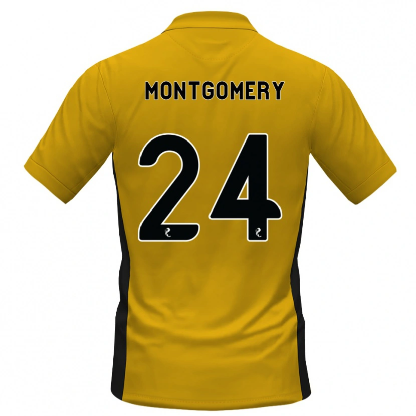 Danxen Barn Adam Montgomery #24 Oransje Svart Hjemmetrøye Drakt Trøye 2026/27 Skjorter T-Skjorte