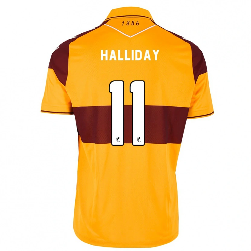 Danxen Barn Andy Halliday #11 Brun Oransje Hjemmetrøye Drakt Trøye 2026/27 Skjorter T-Skjorte