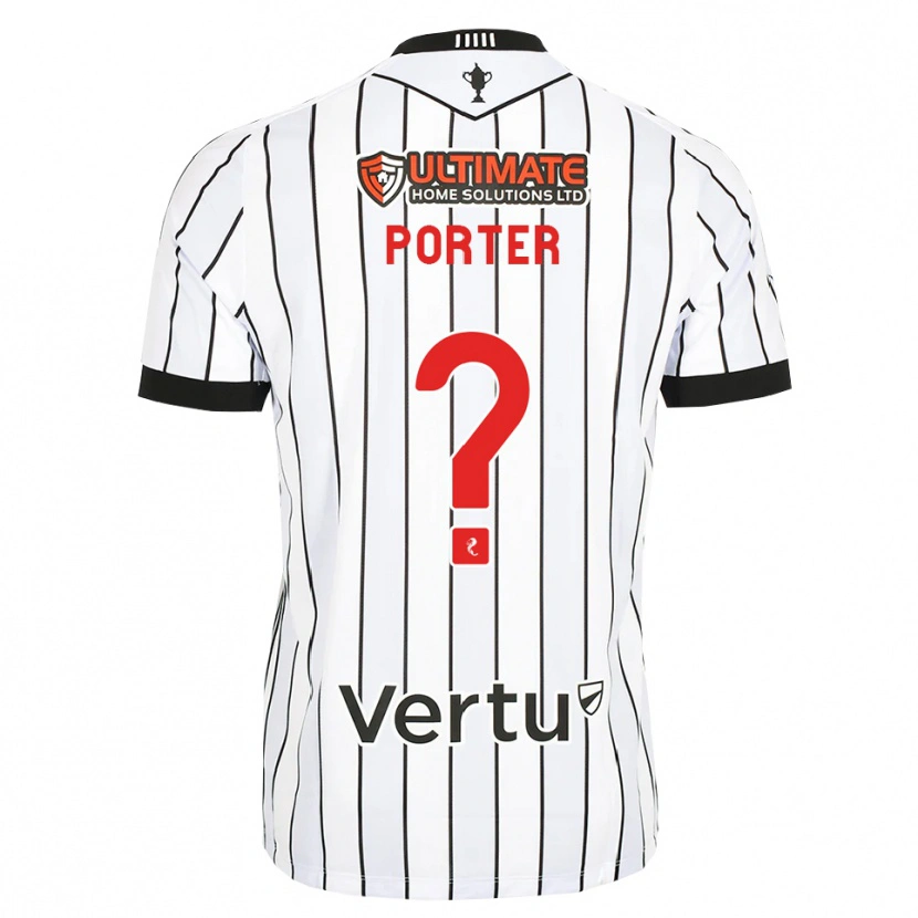 Danxen Barn Ryan Porter #0 Hvit Svart Rød Hjemmetrøye Drakt Trøye 2026/27 Skjorter T-Skjorte