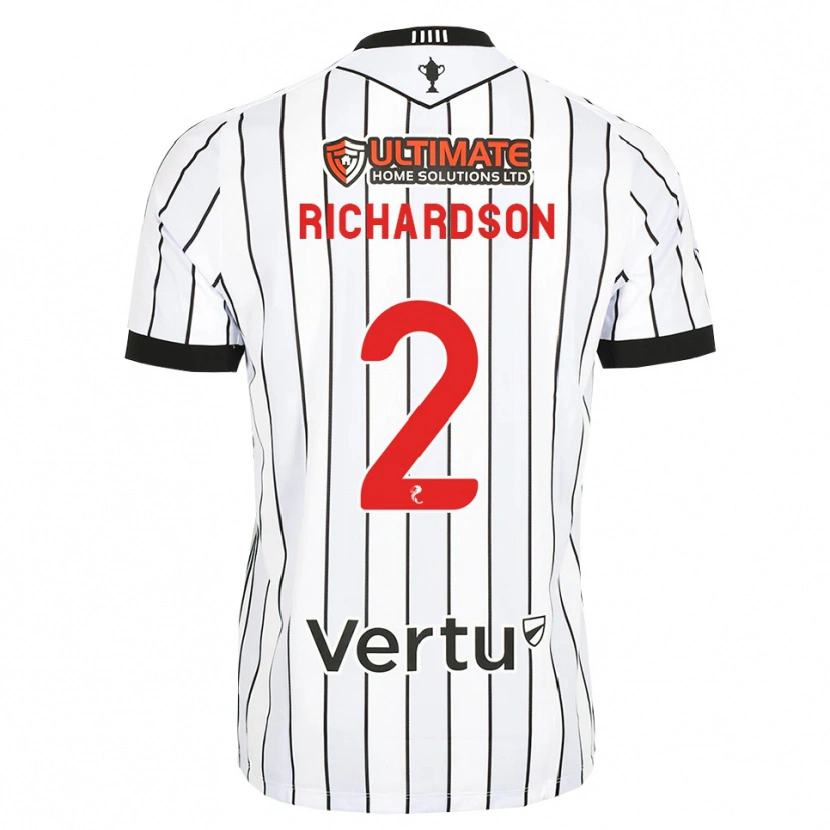 Danxen Barn Jayden Richardson #2 Hvit Svart Rød Hjemmetrøye Drakt Trøye 2026/27 Skjorter T-Skjorte