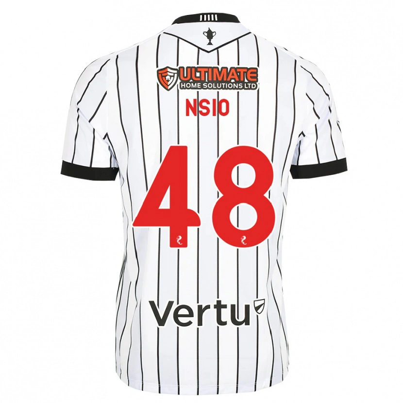 Danxen Barn Paul Nsio #48 Hvit Svart Rød Hjemmetrøye Drakt Trøye 2026/27 Skjorter T-Skjorte