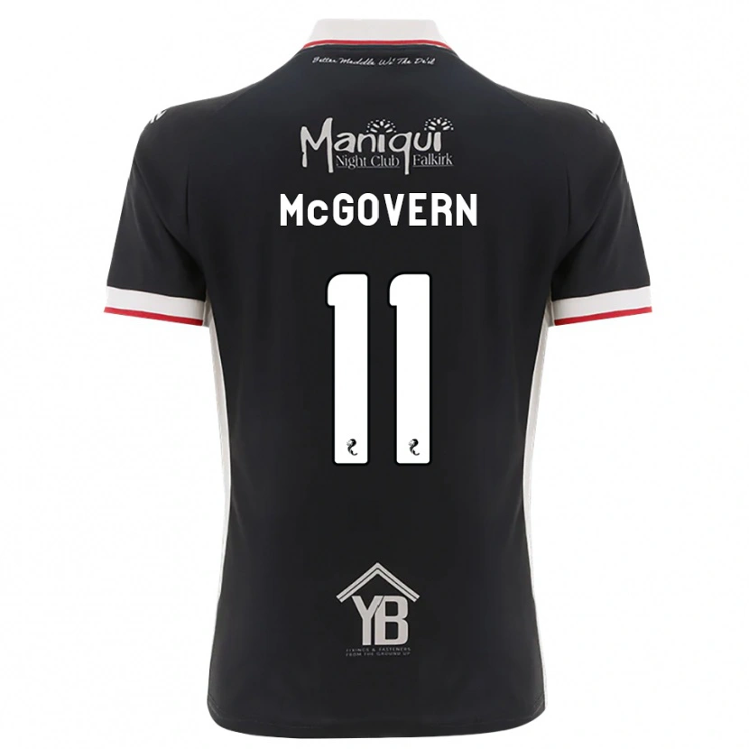 Danxen Barn Paul Mcgovern #11 Svart Hvit Rød Hjemmetrøye Drakt Trøye 2026/27 Skjorter T-Skjorte